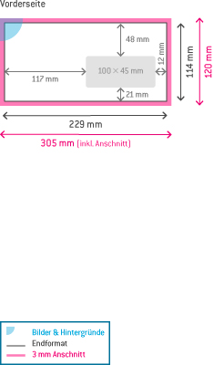 Couverts C5/6 Formatbeschreibung Couvert C56 Fenster Rechts